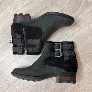 Stivali Sorel donna taglia 6 neri stivaletti lolla pelle impermeabili autunno usura - Foto 1 di 18