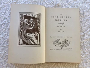 A Sentimental Journey ~Laurence Sterne 1920 Knopf, Wood Engravings Wilfred Jones - Picture 1 of 12