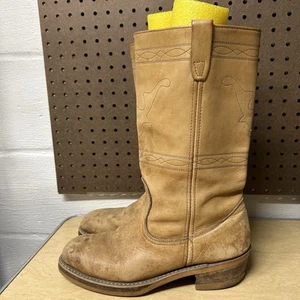 Botas Lehigh Campus Banana Pull On Cuero Tostado Talla 9.5 D Para Hombres Puntera Robada - Imagen 1 de 10