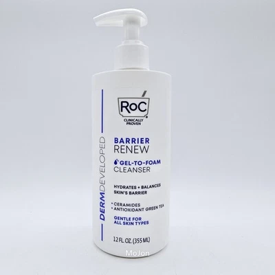 Roc Barrier Renew Gel a Espuma Limpiador No Secante Ceramidas Antioxidante 12 OZ Foto 1 de 4