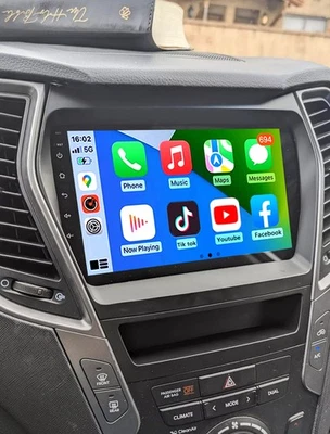 Rádio de carro Android 13 estéreo carplay GPS navegação para Hyundai IX45 Santa FE 2013-2018 - Imagem 1 de 4