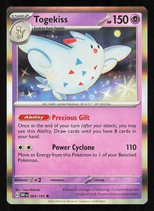 Togekiss 085/197 Holo Near Mint Pokemon TCG S&V Obsidian Flames OBF - Picture 1 of 1