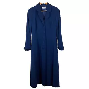 Caroline Charles Blue Longline Blazer Style Jacket UK 8 - Picture 1 of 8