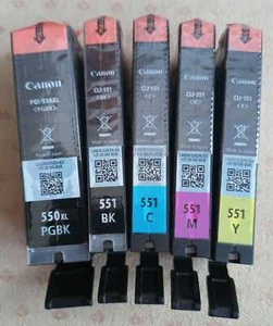 5x Oryginalne wkłady atramentowe Canon PGI-550XL + CLI-551 - Darmowa wysyłka! - Zdjęcie 1 z 3