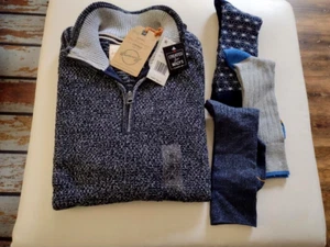 WEATHERPROOF Men's Pullover Zip Sweater-SZ XL w/Socks!! - Picture 1 of 5