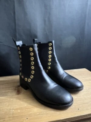 Botines Chelsea See By Chloe Lexy de cuero negro con ojal EE. UU. 8 EUR 38 $575 COMO ESTÁN Foto 1 de 4