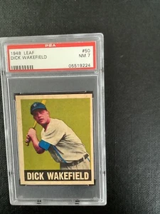 1948 Leaf #50 Dick Wakefield Psa 7 Pop 38 Rarity - Picture 1 of 1