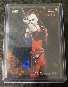 2018 Topps Finest Star Wars  Aurra Sing Black Refractor 06/10 #8 - Picture 1 of 2