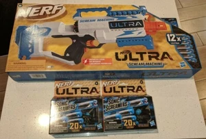 NERF ULTRA SCREAM MACHINE EXTREME DISTANCE MOTORIZED BLASTER 40 EXTRA DARTS - Picture 1 of 4