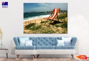 Old-Fashioned Beach Chair, Curl Curl Beach Canvas Print Unframed Home Decor - Picture 1 of 5