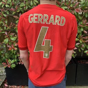 England Gerrard Auswärts Fußball Trikot Größe M Rot Herren 2006/08 Umbro Euro - Bild 1 von 14