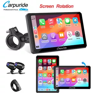 Carpuride W712D Wireless Moto Stereo Carplay Android Auto Waterproof Touchscreen - Picture 1 of 16