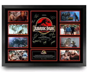 JURASSIC PARK ORIGINAL 1993 SIGNED POSTER LIMITED EDITION FRAMED MEMORABILIA - Picture 1 of 2