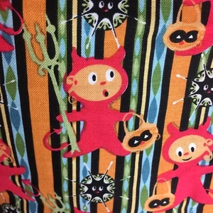 Sheri Berry 2+ YARDS # 6616 Halloween Trick Or Treat Street Little Devils 87 x44 - Picture 1 of 4