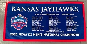 Kansas Jayhawks NCAA Basketball National Championship  Banner - Picture 1 of 1