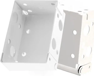 Pair of White Metal Box Mounting Brackets - Set of 2 Easy Install Venetian Blind - Picture 1 of 12