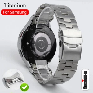 Bracelet titane pour Samsung Galaxy Watch6 Classic 43/47mm 6 5 40/44mm bracelet métal - Photo 1 sur 22