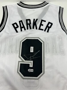 Tony Parker Signed White San Antonio Spurs Jersey Autographed with Beckett BAS - Picture 1 of 6