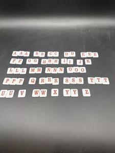 PEZZI GIOCO HANGMAN VINTAGE MILTON BRADLEY Sostituzione lettere ROSSE. Piastrelle artigianali 1988 - Foto 1 di 1