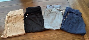 Women's Drawstring Cargo Pants Elastic Waist Casual Capri - NEW Sz L, 4 Colors! - Picture 1 of 8