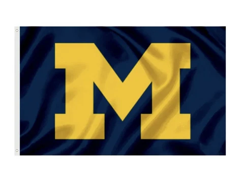 Michigan Wolverines BIG 10 3x5 Ft Silkscreen Blue Flag!  Hail To The Victor! Cover