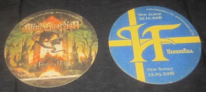 two BLIND GUARDIAN HAMMERFALL double sided drink coasters POWER METAL - Picture 1 of 5