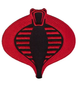 Small Red Cobra Commando Costume Jacket GI Joe Patch Iron on - Picture 1 of 1