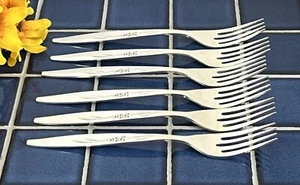 6 Oneida Community Silverplate ENCHANTMENT GENTLE ROSE Dinner Forks 1960 Lot A - Picture 1 of 6