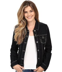 Liverpool Los Angeles Women's ~ The Perfect Denim Jacket In Indigo Rinse ~ Large - Picture 1 of 12