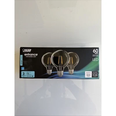 FEIT Electric Enhance 60 watts G25 Filament LED Bulb 500 lumens Daylight Globe - Image 1 of 4