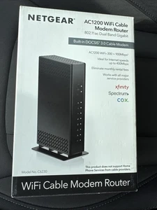 NETGEAR DOCSIS 3.0 1.2Gbps Two-in-one Cable Modem + WiFi Router (C6230-100NAS) - Picture 1 of 5