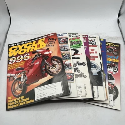Cycle World Motorcycle Magazine 1999 Lot of 8 Issues Honda Suzukis Yamaha BMW - Image 1 of 4
