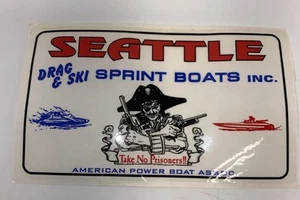 Pegatina de colección Seattle Sprint Boats arrastre y esquí 7x4 Hydro SEAFAIR APBA - Imagen 1 de 4