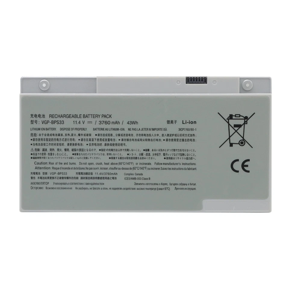 Batería para portátil Sony VAIO SVT-14 SVT-15 T14 VGP-BPS33 pantalla táctil ultrabooks Foto 1 de 4