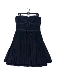 Marc by Marc Jacobs schwarzes trägerloses Kleid Gr. 12 100 % Seide Shell #8136 - Bild 1 von 10