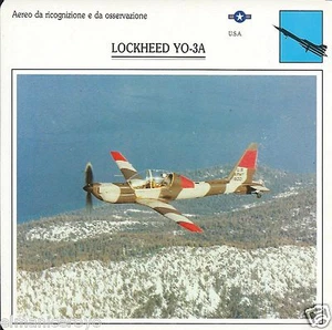 AVIAZIONE LOCKHEED YO-3A USA AERONAUTICA DETTAGLI RETRO SCHEDA - Picture 1 of 1