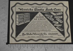 1900 Wernicke Elástico Libro Estuche Cincinnati Ohio Sistema de Unidades Arte Apilable - Imagen 1 de 1