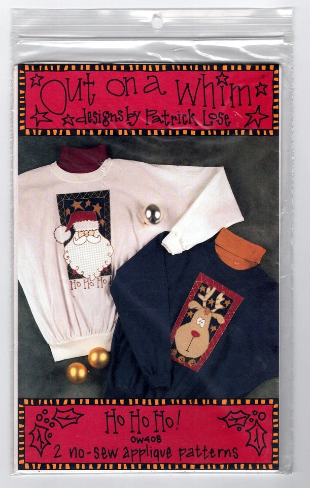 VTG 1990S SEWING CRAFTS PATTERN Out on a Whim INDYGO JUNCTION Ugly Xmas Sweaters - Image 1 of 2