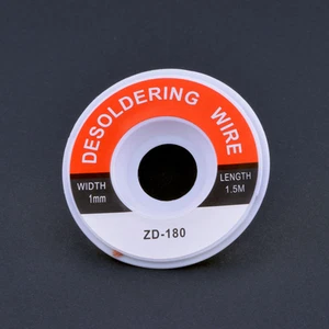 2x/5x Entlötlitzen ZD-180 Rollenlänge 1,5m Breite:0,5/1/1,5/2/2,5/3/3,5mm wählba - Picture 1 of 5