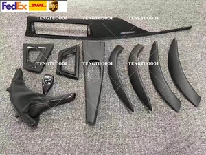 10PC BMW F30 F31 F34 M PERFORMANCE CARBON FIBER ALCANTARA INTERIOR TRIM LHD - Foto 1 di 5