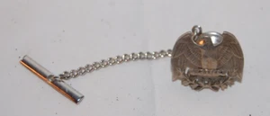 Cravatta vintage argento quarto aquila ritagliata - Foto 1 di 3
