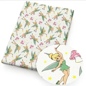 Tinkerbell FAUX LEATHER SHEET 8 X 12" Peter Pan 1248608 Fairy Ordinary Texture - Picture 1 of 1