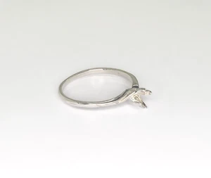 4.5 mm Round Twist Sterling Silver Hand Finished Ring Setting Size 9 - Picture 1 of 4
