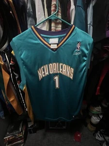Baron Davis NEW NEW ORLEANS HORNETS REEBOK NBA THROWBACK jersey Xl - Picture 1 of 3