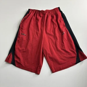 Nike Dri-Fit Lebron James Lion Basketball Shorts Mens Black Red Mens Size Medium - Picture 1 of 5