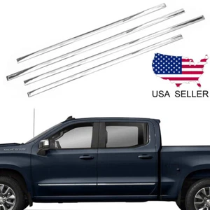 For 2019-2025 Silverado/Sierra Crew Cab Body Side Molding Trims Set 4PCS 1/18" - Picture 1 of 3