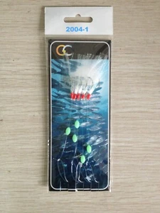 2004-1 Glitter Flasher Mackerel/Bass cod Hokkai Lures Fishing Rigs Hook Size 2 - Picture 1 of 1