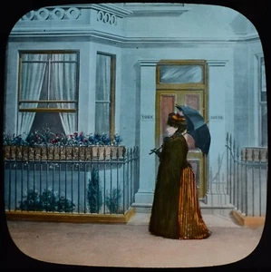 Magic Lantern Slide LITTLE GLORYS MISSION NO7 C1890 FOTO ACTORES DE HISTORIA VICTORIANA - Imagen 1 de 2