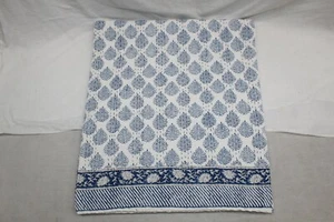 Colcha colcha de algodón Kantha azul hecha a mano india manta con estampado floral - Imagen 1 de 7