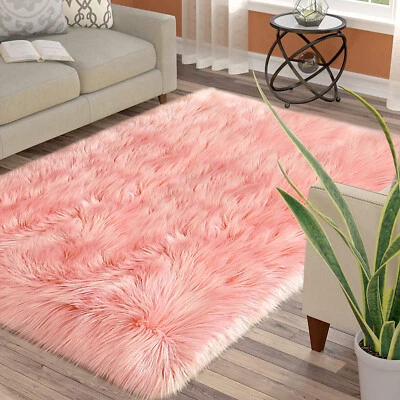 Fluffy Faux Sheepskin Shag Rug 3x5 Super Soft Fluffy Rug for Kids Nursery Room  - Image 1 of 4